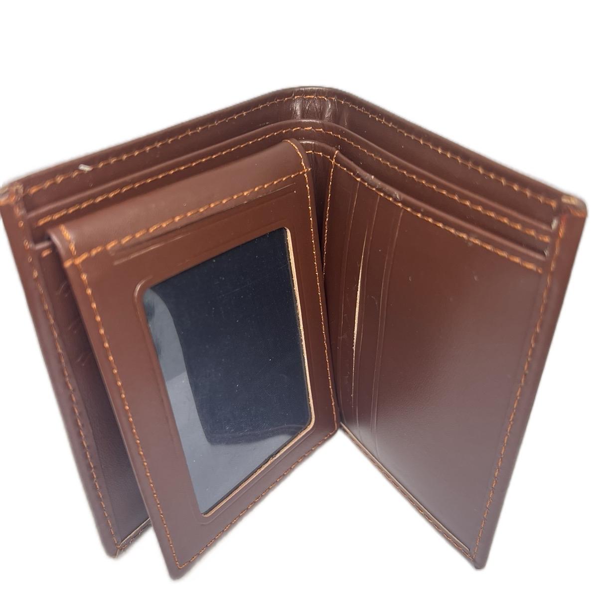 Wallet - Vertical Brown Leather