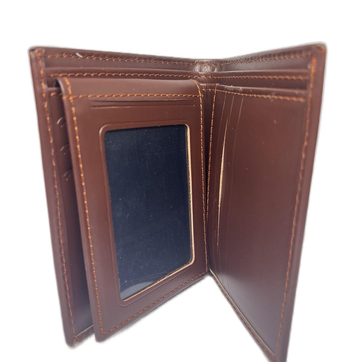 Wallet - Vertical Brown Leather