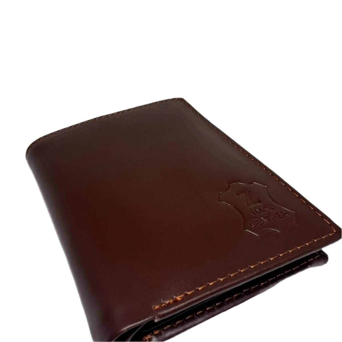 Wallet - Vertical Brown Leather