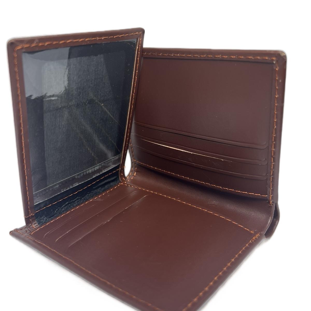 Wallet - Vertical Brown Leather